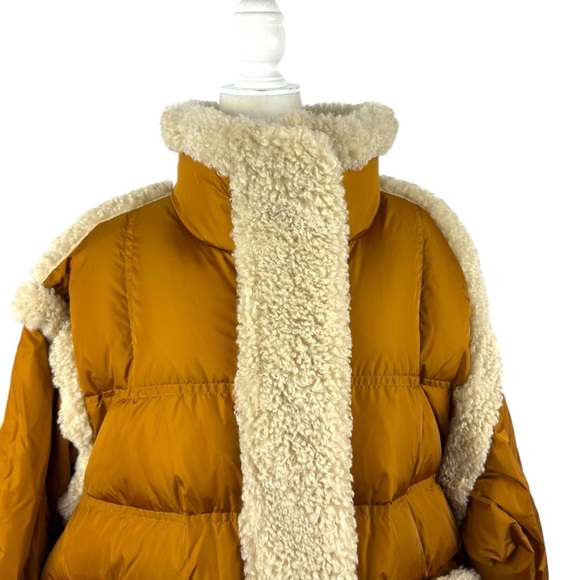 STAND STUDIO Dorothy Coat Down Jacket Caramel/Natural White Size 44 USA 12 - Picture 8 of 16